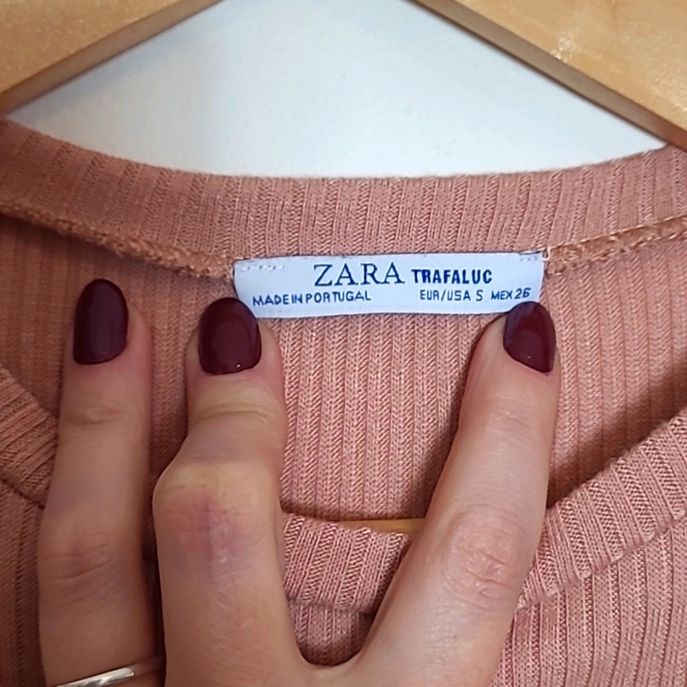 Blush Zara Ribbed Top - Picture 3 of 4
